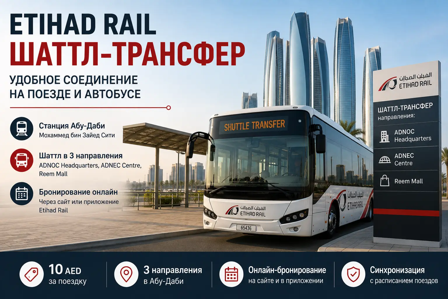 Etihad Rail Shuttle трансфер